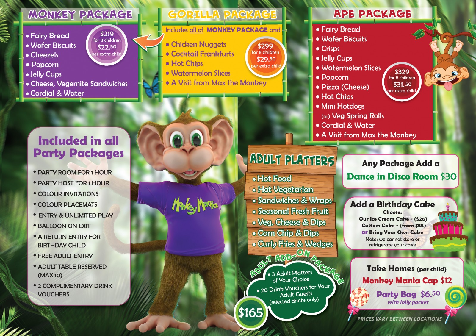 Monkey Mania | Eastland Party Packages